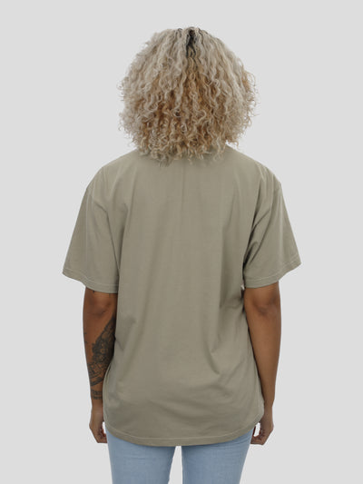 T-Shirt Oversize Unisex Herz Print in Olive