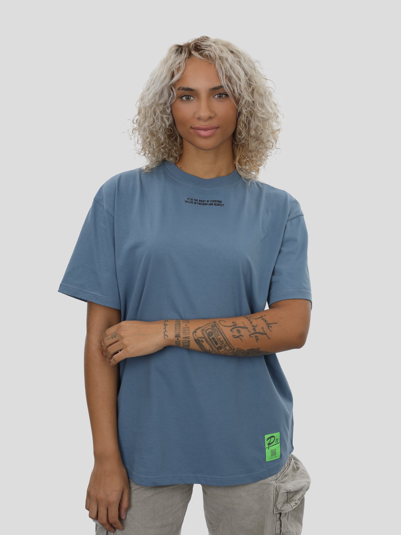 T-Shirt Oversize Unisex in Blau