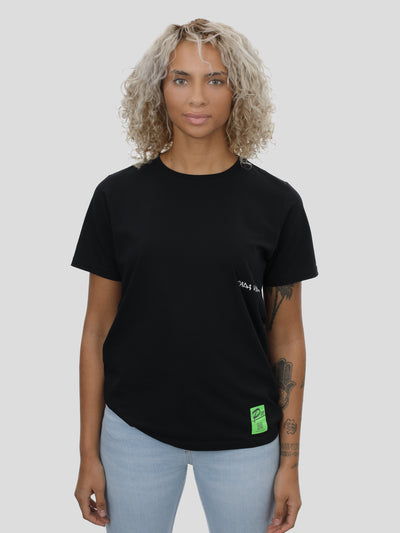 T-Shirt Slim Fit Unisex in Schwarz