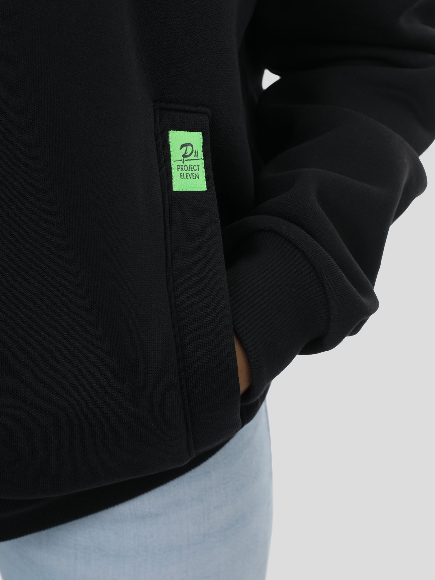 Zip Hoodie Unisex in Schwarz