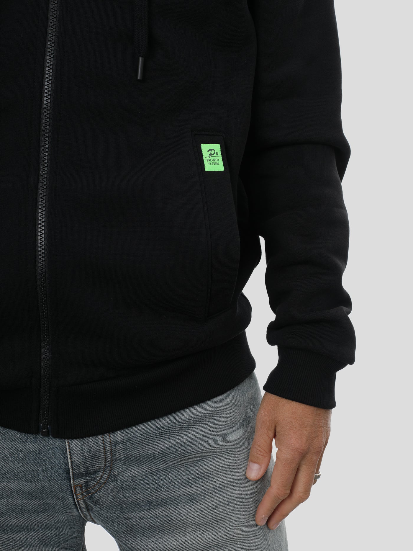 Zip Hoodie Unisex in Schwarz