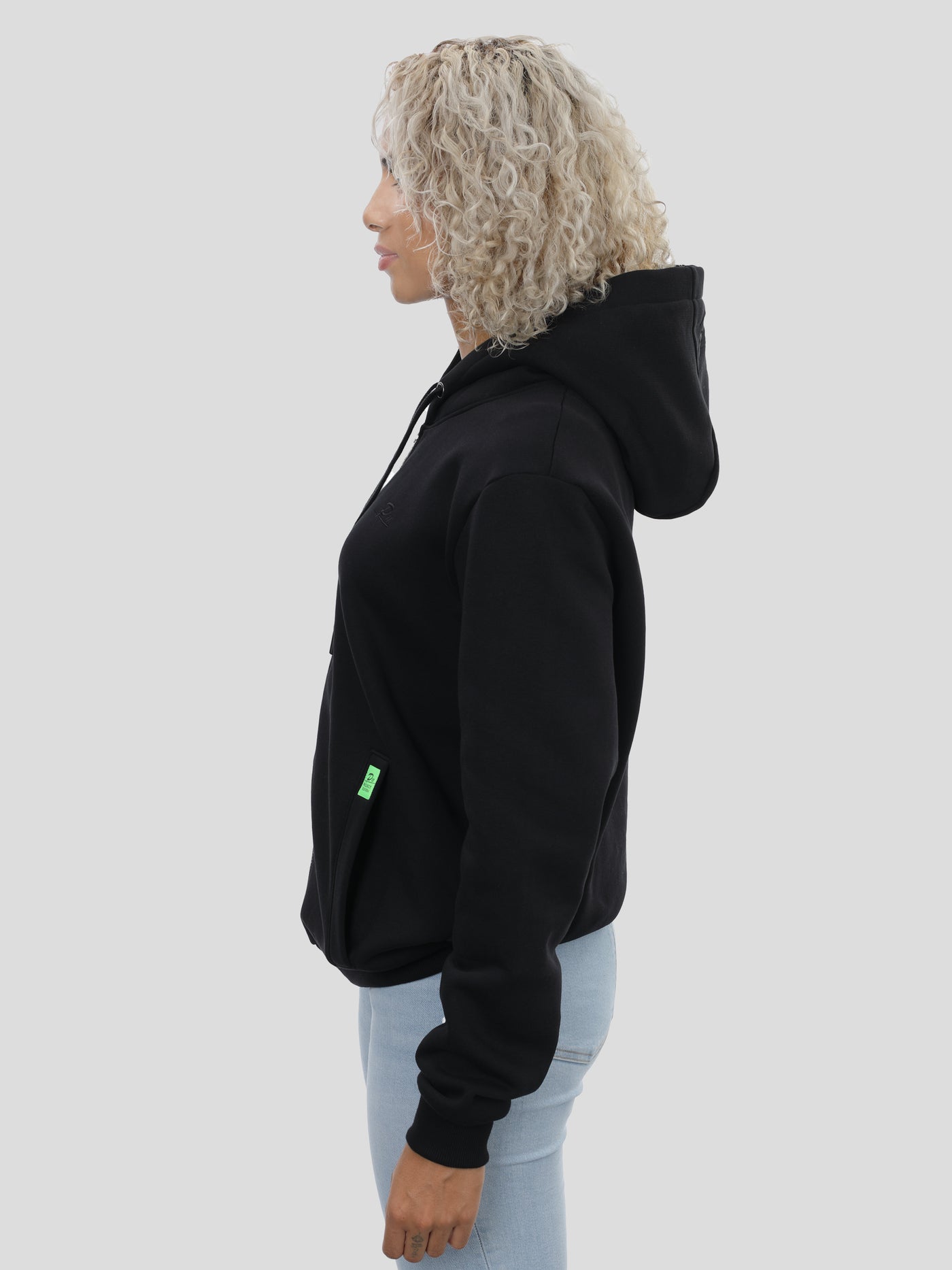 Zip Hoodie Unisex in Schwarz