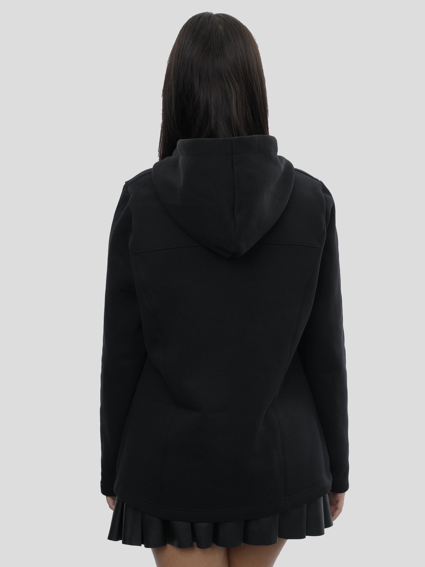 Regular Zip-Hoodie für Frauen in Schwarz