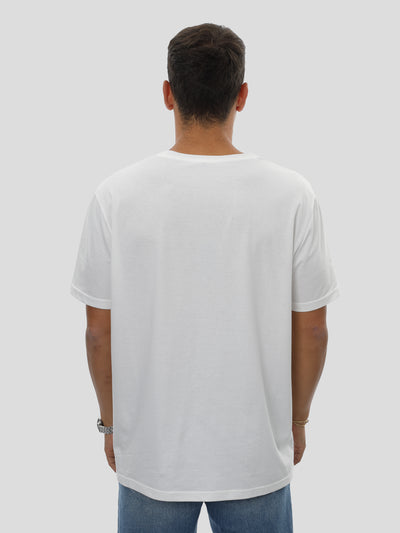 T-Shirt Regular Männer mit Print in Off-White